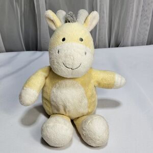 Carters Yellow Grey White Giraffe Plush Stuffed Animal Toy Baby Lovey